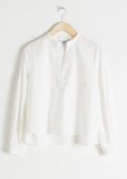 Other Stories V-neck Cotton Shirt - White