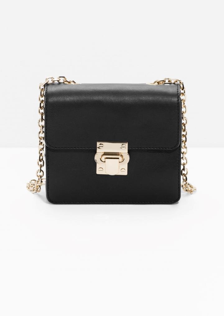 Other Stories Golden Lock Leather Bag