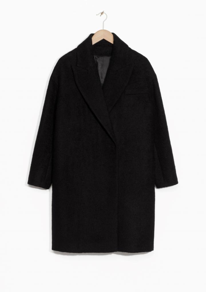 Other Stories Brushed Wool Blend Coat