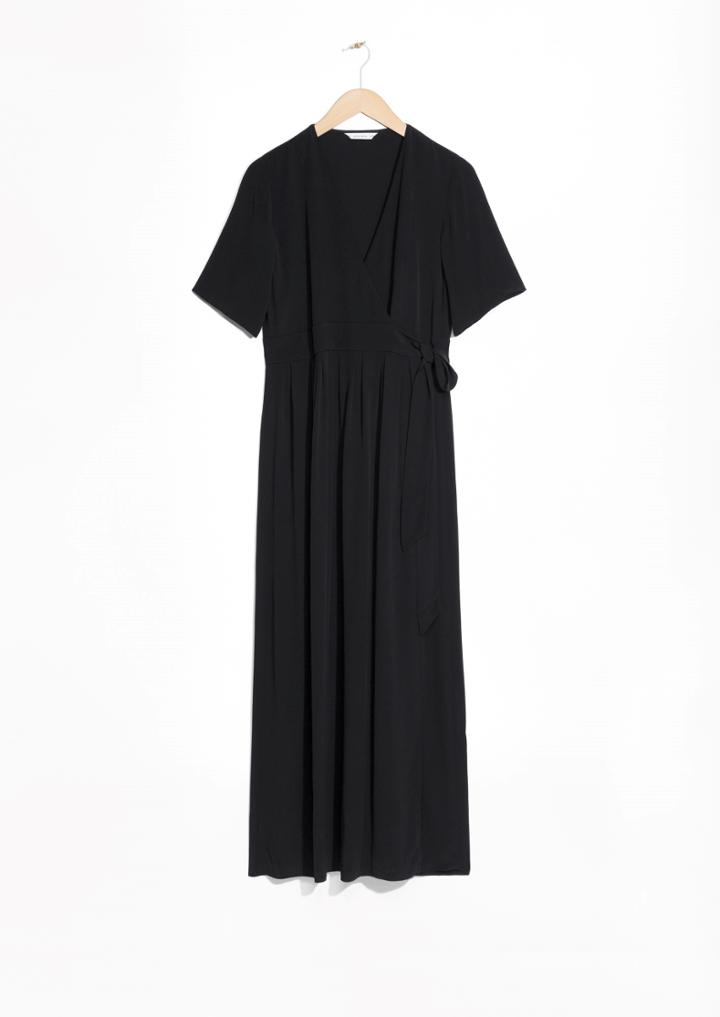 Other Stories Pleated Wrap Dress