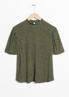 Other Stories Mock Neck Blouse - Green