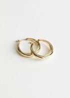 Other Stories Curved Hoop Earrings - Gold