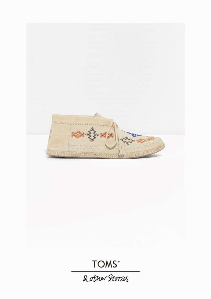 Other Stories Toms Suede Embroidered Palmere Chukka Booties