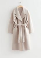 Other Stories Oversized Belted Coat - Beige