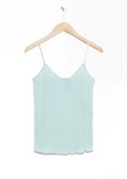 Other Stories Pleated Spaghetti Strap Top