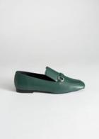 Other Stories Square Toe Equestrian Loafer - Green