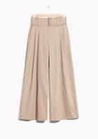 Other Stories Belted Flare Trousers
