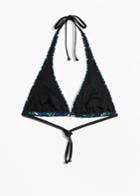Other Stories Crochet Halter Bikini - Blue