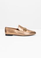 Other Stories Leather Loafers - Gold