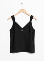 Other Stories Wide Tank Top - Black