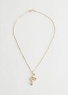 Other Stories Snake Pendant Necklace - Gold