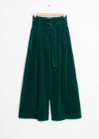 Other Stories Wide Corduroy Trousers - Green
