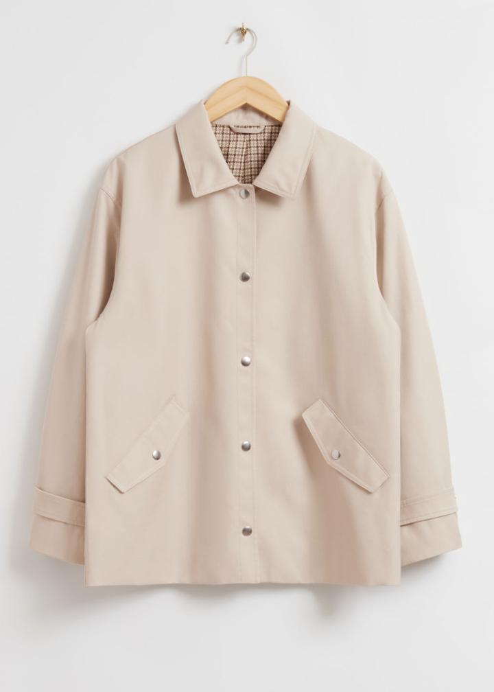 Other Stories Oversized Canvas Jacket - Beige