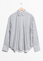 Other Stories Striped Cotton Shirt - Grey