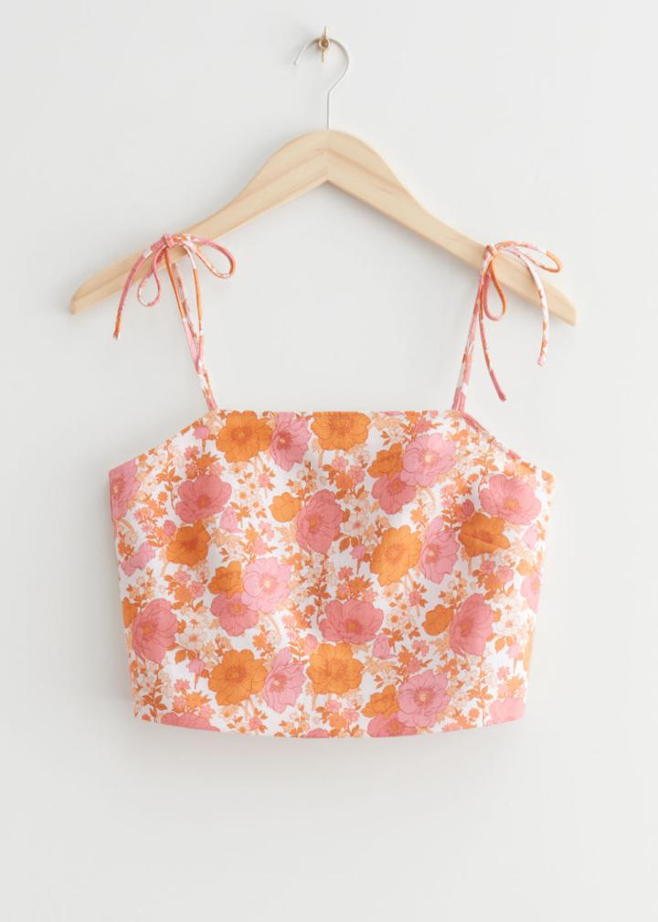 Other Stories Strappy Crop Top - Pink