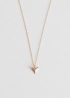 Other Stories Shark Tooth Pendant Necklace - Gold