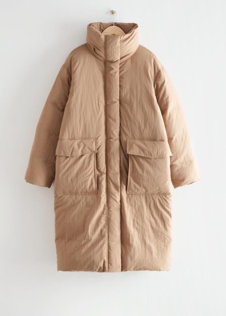 Other Stories Oversized Down Coat - Beige