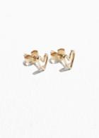 Other Stories Heart Studs - Gold