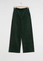 Other Stories High Waist Wide Corduroy Trousers - Green