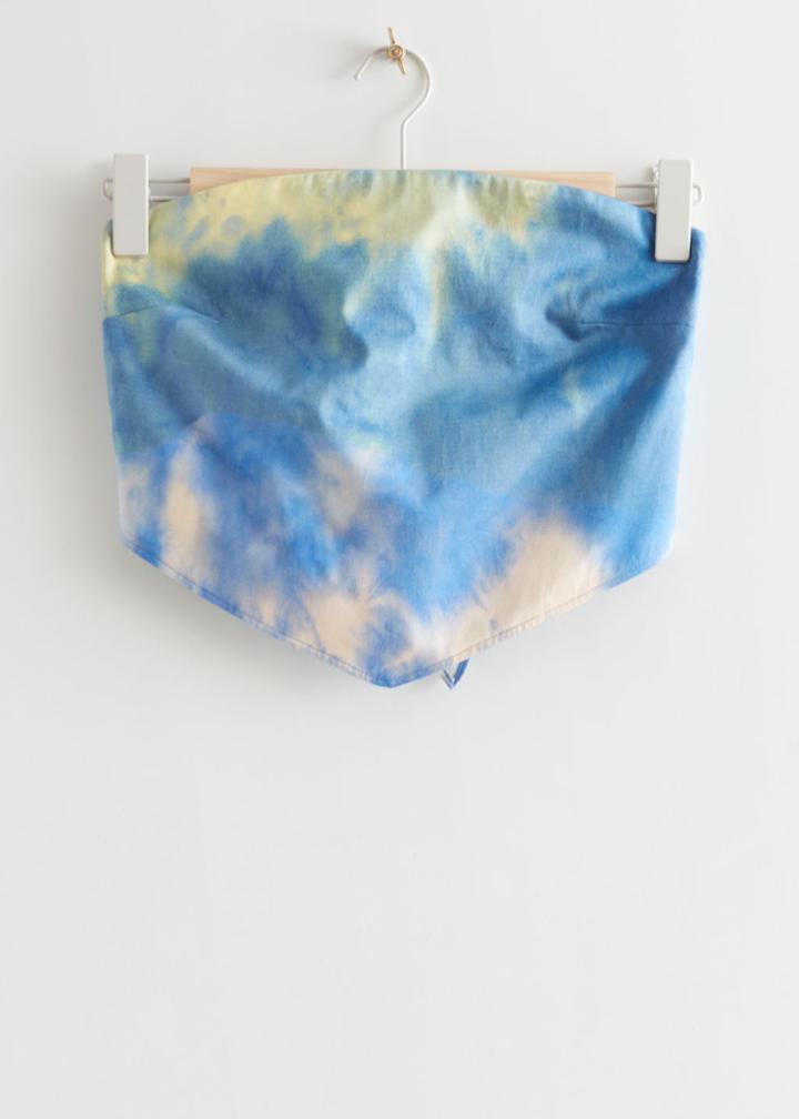Other Stories Cropped Bandeau Top - Turquoise