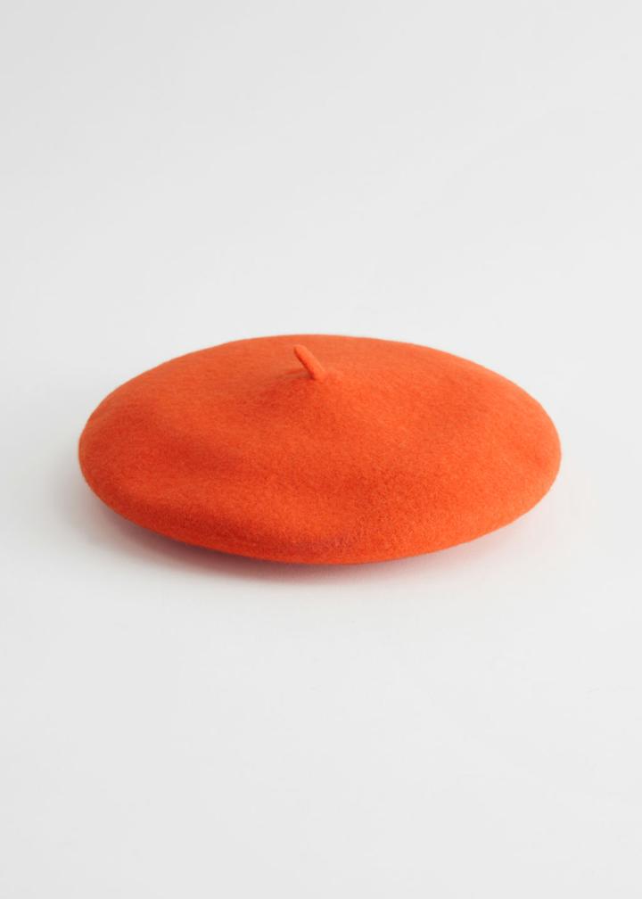 Other Stories Wool Beret - Orange