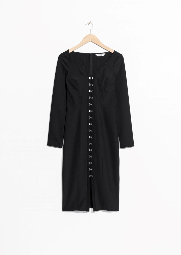 Other Stories Hook & Eye Placket Dress