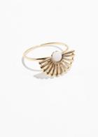 Other Stories Sun Fan Ring - White