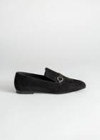 Other Stories Square Toe Equestrian Loafer - Black