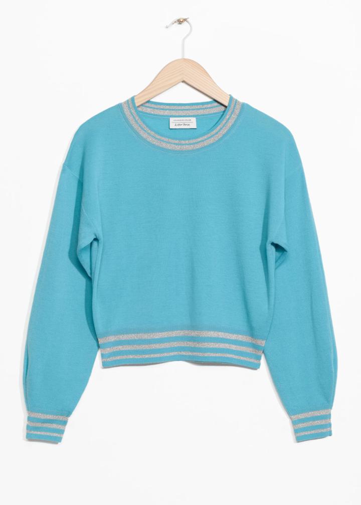 Other Stories Merino Wool Sweater - Turquoise