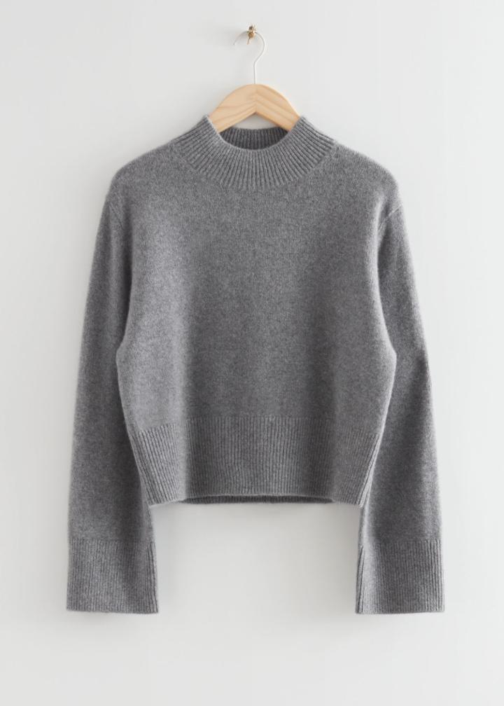 Other Stories Relaxed Fit Cashmere Jumper - Grey