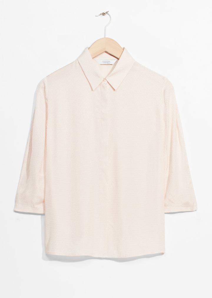 Other Stories Spackle Print Shirt - Beige