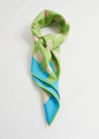 Other Stories Brush Strokes Square Scarf - Green