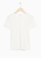 Other Stories Cotton Jersey Tee With Frills