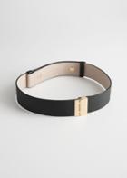 Other Stories Gold Clasp Buckle Belt - Black