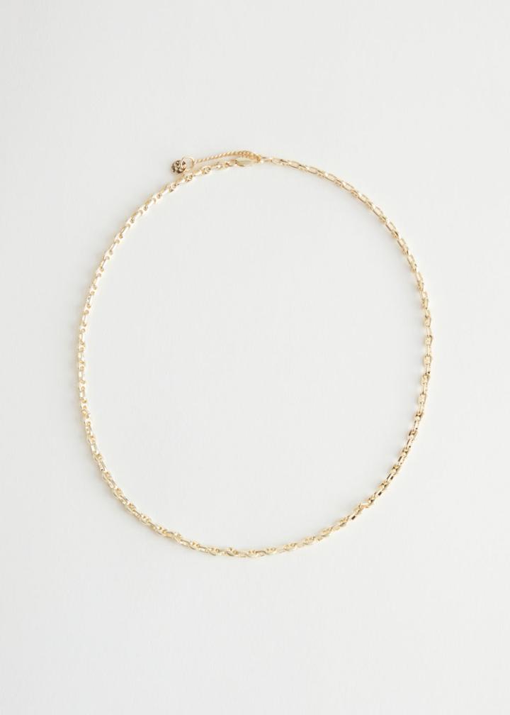 Other Stories Buckle Chain Necklace - Gold
