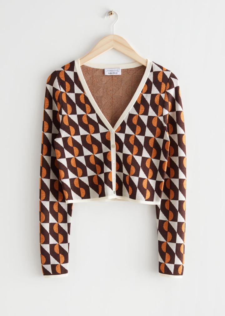 Other Stories Fitted Knit Cardigan - Orange