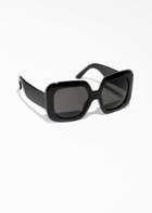 Other Stories Wide Square Sunglasses - Black
