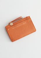 Other Stories Leather Card Wallet - Orange