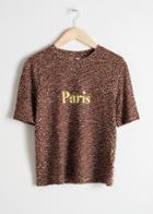 Other Stories Graphic Animal Paris T-shirt - Beige