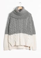 Other Stories Cable Knit Turtleneck Sweater
