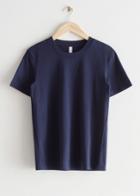 Other Stories Crewneck Cotton T-shirt - Blue