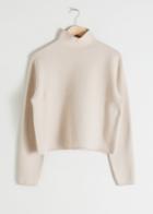 Other Stories Cropped Relaxed Fit Turtleneck - Beige