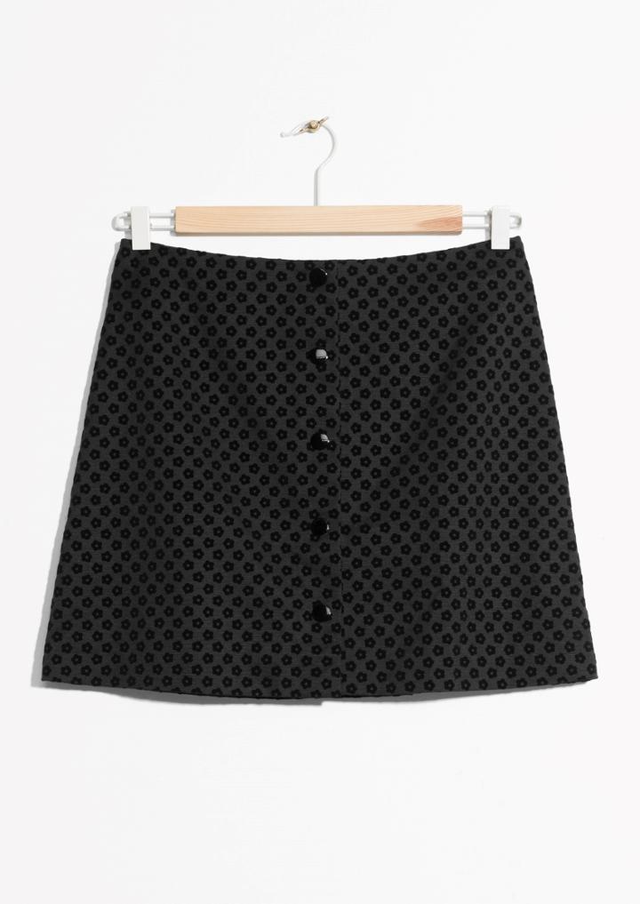 Other Stories Snap Button Mini Skirt