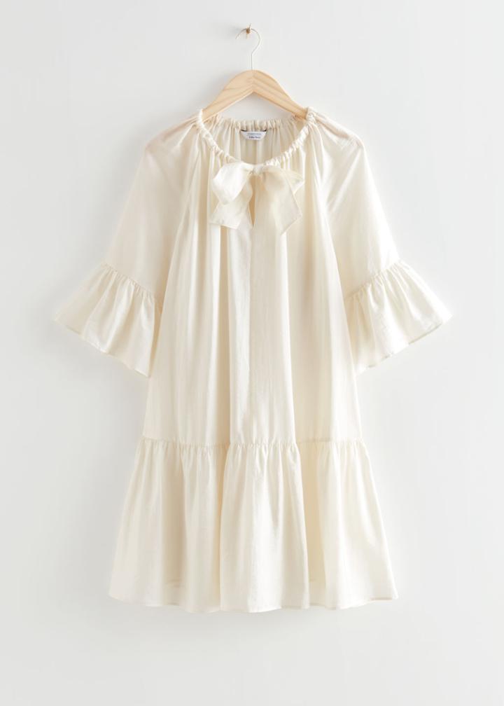 Other Stories Ruffled Mini Dress - White