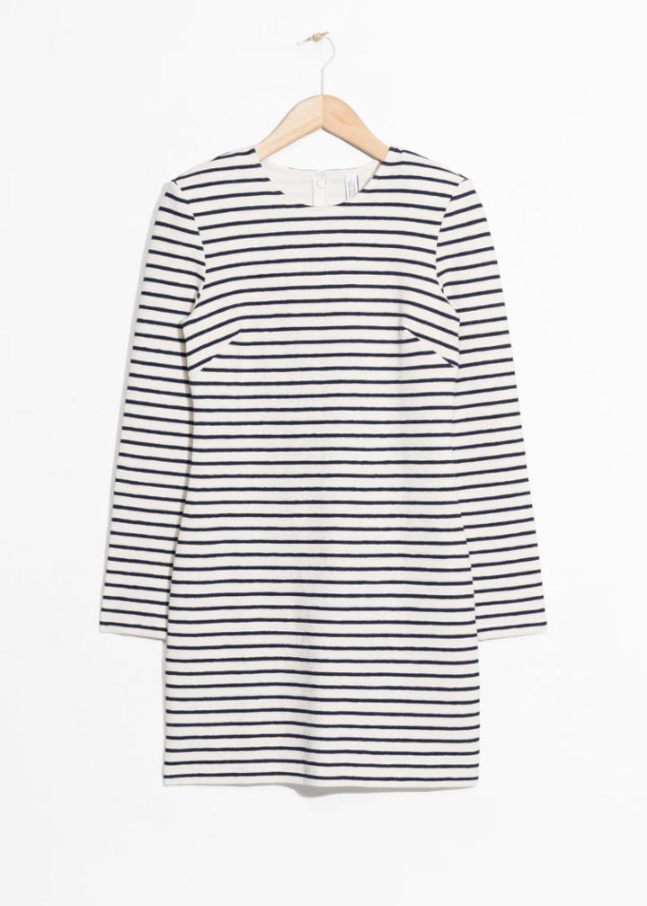 Other Stories Striped Mini Dress - White
