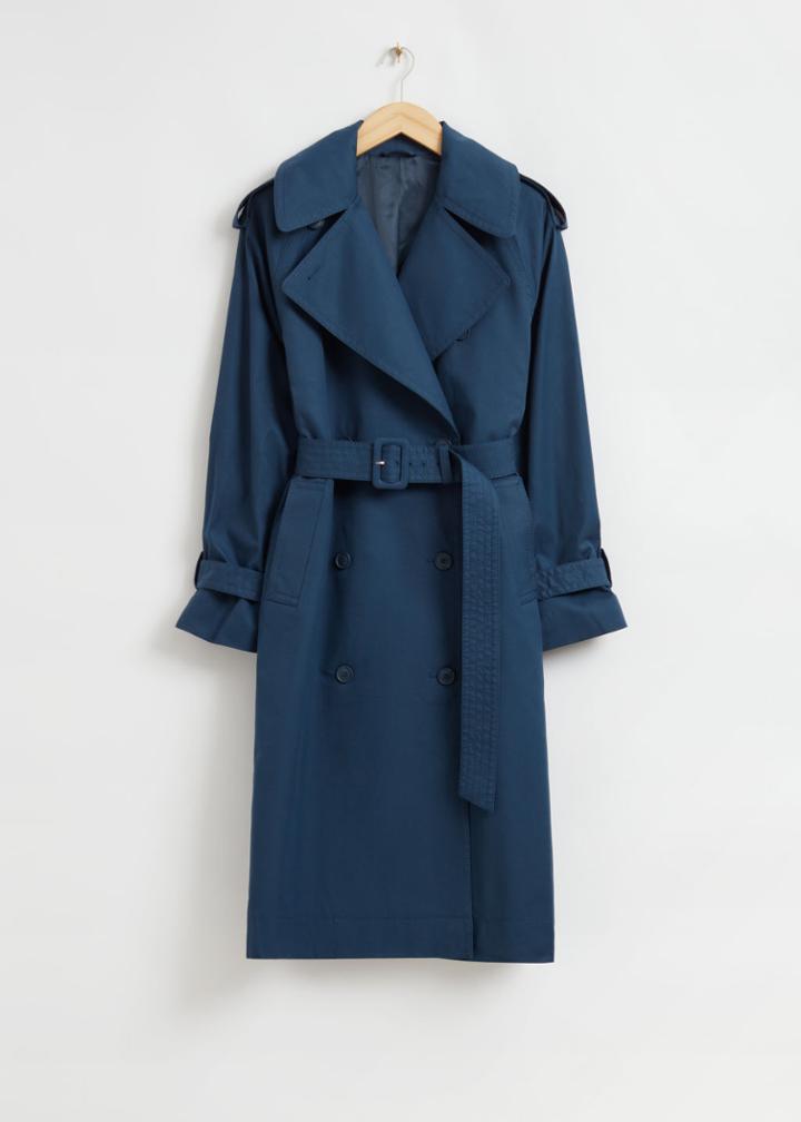 Other Stories Relaxed Long-fit Trench Coat - Blue