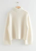 Other Stories Oversized Wool Knit Jumper - White