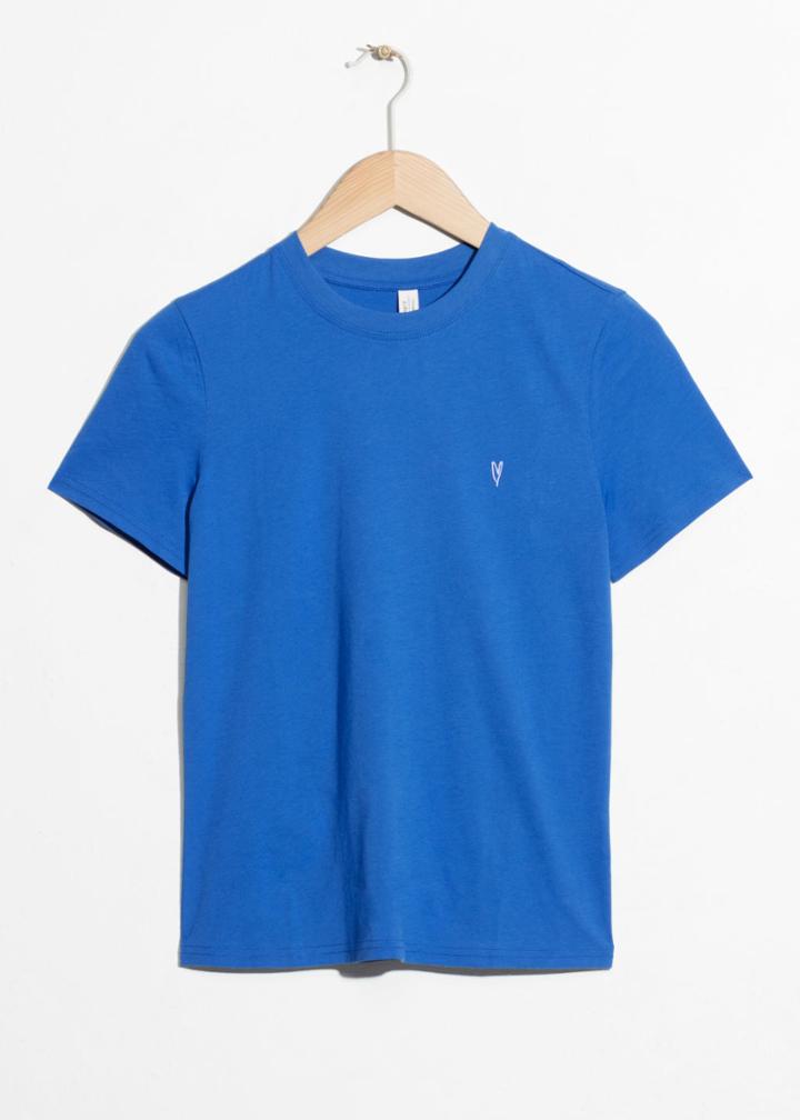 Other Stories Cotton Jersey T-shirt - Blue
