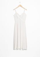Other Stories Sweetheart Ruffle Midi Dress - White