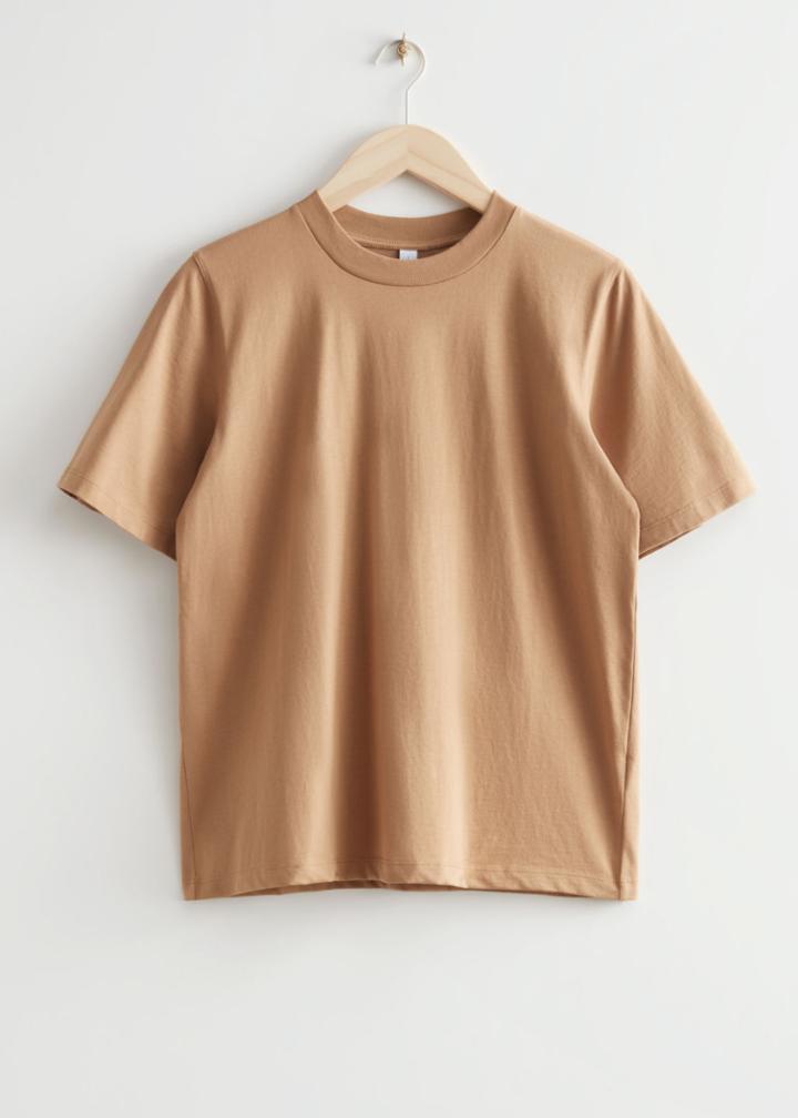 Other Stories Wide Sleeve Crewneck T-shirt - Beige